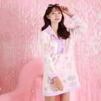 ราคา เดรสโปโลแขนยาว แต่งระบายน่ารักเก๋ (มี 4 ลาย) งานป้าย แบรนด์ Macaron (2302780774)