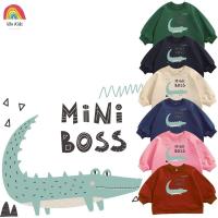 ราคา เสื้อสเวตเตอร์เด็ก Crewneck ขนาดใหญ่ เกาหลี Raglan Crocs Mini Boss รุ่นอายุ 1-6 ปี (29037932103)