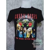 ราคา เสื้อยืดคอกลม สกรีนลาย GUNS'N ROSES (รหัส 39) (6177825207)