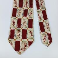ราคา เนคไทมือสอง Lancetti Men's Silk Tie Geometric Floral Art Design Made in Korea (42263869949)