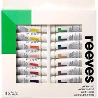 ราคา Reeves Acrylic Paints 10ml tube สีอะคริลิค Reeves ชุด 18 สี Acrylic Colour Set (18571890057)