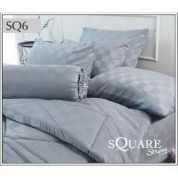 ราคา ลิขสิทธิ์แท้%SQ6 : STAMP SQUARE สีพื้น ลายตารางสี่เหลี่ยม ชุดเครื่องนอนแสตมป์ ชุดผ้าปูที่นอน 3.5 ,5, 6 ฟุต, ผ้านวม​ (24258091941)