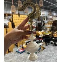 ราคา หัวกรงนกเรซิน สีขาวล้วน ใส่ตะขอทองเหลืองหงษ์พลอย ใส่13-15ซี่ (29037480622)