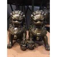 ราคา สิงห์คู่มงคลเนื้อทองเหลือง ‼️ขนาดค่อนข้างใหญ่‼️ (3179835026)