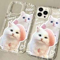 ราคา การ์ตูนแมวน่ารัก เคสไอโฟน11 For iPhone 15 11 14 13 12 Pro Max เคสเกาหลี 6 7 8 พสัส X XSMax XR 7Plus เคสใส เคสลายการ์ตูน (25111497630)