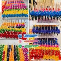 ราคา 2In1 ได้ 50กระทง(ธูปเทียน)ดอกใหญ่ วัสดุกระดาษย่น ย่อยสลายได้ ดอกไม้ธูปเทียนปักกระทง เทียนคละสี งานสวย สีสันสดใสสวยงาม (27013736308)