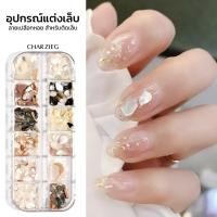 ราคา DIYเปลือกหอยแต่งเล็บ เปลือกหอย ตกแต่งเล็บเปลือกหอยแต่งเล็บแบบบาง ติดง่าย12 เซลล์ (6007909860)