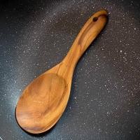 ราคา ทัพพีไม้สัก ทัพพีตักข้าว ขนาดยาว 21 cm ไม่เคลือบสารเคมี ไม้สักแท้ 100% ปลอดภัย (23549602157)