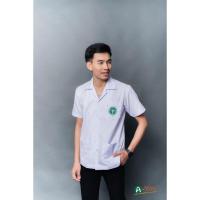 ราคา เสื้อกาวน์ชาย ผ้าคอมทวิว คอปก ปักตรากระทรวงสาธารณสุข (5143820807)