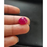 ราคา ทับทิมพม่าทรงนูน สีแดงอมม่วง 5.5 cts พร้อมใบเซอร์ (ราคาเฉพาะเม็ดพลอย) (4559648183)