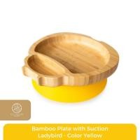 ราคา จาน Eco Rascals Bamboo Ladybird พร้อมดูด - สีเหลือง (29932465781)