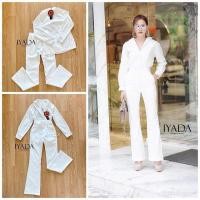 ราคา งานป้าย Iyada M ป้ายห้อย ชุดเซท เสื้อ+กางเกงขายาว ผ้าพื้นสีขาว (7401533242)