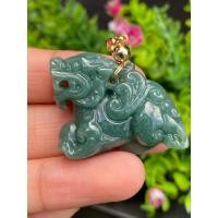 ราคา หยก พม่า แท้ Jade จี้หยก (jadeite) แกะสลักปี่เซียะ 70.60 กะรัต (Cts.)ดิบไม่ผ่านการปรับปรุง (Type A) (28400173981)