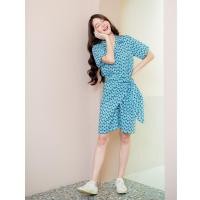 ราคา NEW!! ชุดให้นม EMILY short wrap pants: Blue Graphic (7661690078)