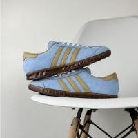 ราคา Adidas Originals Hamburg Low cut Skate Shoes Casual Sneakers For Men Women Blue/Brown (27606040016)