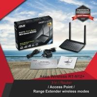 ราคา ASUS RT-N12+ เราเตอร์ไร้สาย 300Mbps เราเตอร์ 3 in 1 - สีดํา (29865842108)