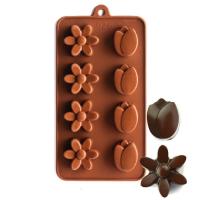ราคา พิมพ์ซิลิโคน ดอกไม้ ทิวลิป พิมพ์ขนม ช็อคโกแลต คละสี tulip flower silicone molds (24129618294)