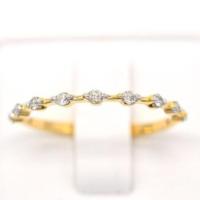 ราคา แหวนเพชร 9 เม็ด เรียงกัน แหวนเพชร แหวนทองเพชรแท้ ทองแท้ 37.5% (9K) ME760 (23269224756)