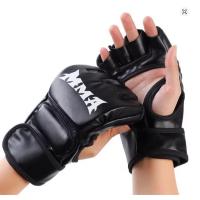 ราคา MMA UFC นวมชกมวยครึ่งนิ้ว Kickboxing Gym & ถุงมือฟิตเนสคาราเต้มวยไทย PU หนัง Kick นวมชกมวย (26435015710)