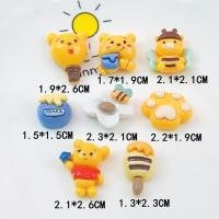 ราคา [2 #] Jibbitz Crocs แผ่นกาวเรซิ่น รูปหมีพูห์น่ารัก สําหรับติดตกแต่งเคสโทรศัพท์ รองเท้า DIY QP (23976239349)