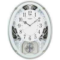 ราคา RHYTHM Clock Radio Control Wall Clock Analog Small World Proud with 18 Melodies Pendulum Brown (43706462141)