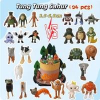 ราคา 24 ชิ้น/เซ็ต Brainrot ของเล่น Tung Tung Sahur Trralero Tralala รูปตุ๊กตาของขวัญ Decor รุ่น (41561731412)