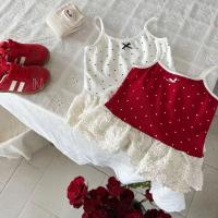 ราคา ชุดเด็กผู้หญิงน่ารัก ลายจุด สไตล์เกาหลี เสื้อกั๊กเด็ก แมทช์ง่าย ใส่สบาย ฤดูร้อน (28640050643)