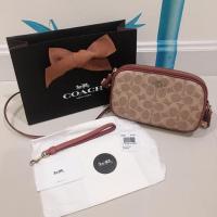 ราคา Coach ครอสบอดี้ 2 ซิป งาน Shop มือ 2 ของแท้ (4022314362)