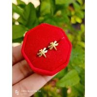 ราคา ต่างหูทองหุ้มแท้100% ลายแมลงปอ น่ารักๆ งานร้านทอง (28153389697)