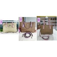 ราคา Coach แท้ ✔️ พร้อมส่ง กระเป๋าสะพายทรง Tote | Coach Avenue Carryall in Signature Canvas (2296877642)