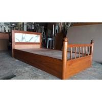 ราคา เตียงไม้เนื้อแข็งอย่างดี ใช้งานตลอดชีพ เสาเป็นไม้สักแท้ งานทำมือทนทาน ส่งฟรี กทม. ปริมณฑล (6962484596)