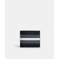 ราคา Coach CW385 3-In-1 Wallet In Signature Canvas With Varsity Stripe (5 WTC) กระเป๋าสตางค์ผู้ชาย สี Charcoal/Denim/Chalk (43410350347)