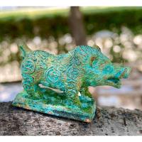 ราคา พญาวราหะ หมูป่า ราชาโชค เด่นคงกระพัน และเก่งการทำมาหากิน เนื้อโลหะสนิมเขียว หลวงพ่อสนั่น วัดกลางราชครูธาราม จ.อ่างทอง (25726307473)