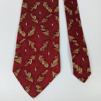 ราคา เนคไทมือสอง Daniel Hechter Men's Silk Tie Red Brown Leaf Design Made in Korea (44163869987)