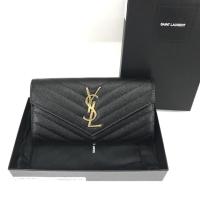 ราคา สอบถามstockก่อนกดสั่งYSL Saint laurent wallet long flap กระเป๋าสตางค์ ฝาพับ ใบยาว สีดำ ของแท้ ส่งฟรี EMS ทั้งร้าน (29865813604)
