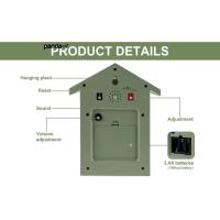 ราคา Cuckoo นาฬิกา Chimer Minimalist Cuckoo เสียงนาฬิกาลูกตุ้มที่ละเอียดอ่อน Cuckoo นาฬิกา Bird House แบตเตอรี่ขับเคลื่อน SHOPQJC8182 (43251730239)
