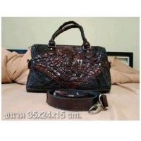 ราคา //"PD-13"กระเป๋าหนังจรเข้แท้ มือสอง พร้อมส่ง (14191248397)