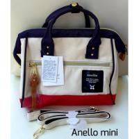 ราคา กระเป๋า Anello รุ่น mini สีขาวพื้นแดง ของแท้ (7735980220)