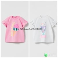 ราคา [zara aut] เสื้อยืดระบายครีม (ขาว/ชมพู) (43258812949)