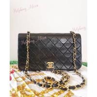 ราคา AUTHENTIC​ USED​ Chanel Quilted Lambskin Leather Vintage Full Flap BAG​ SIZE​ 10 (4369676246)