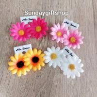 ราคา ต่างหูดอกไม้ต่างหูทองกวาวมีแบบเจาะและแบบหนีบ (22436797422)