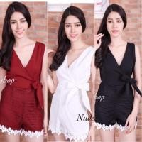 ราคา ➖จั๊มสูทกางเกงผ้ามอสเครป (107917374)