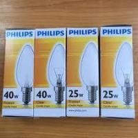 ราคา หลอดไฟทรงจำปา PHILIPS # Candel 40W ขั้ว E14 แก้วใส และ แก้วขุ่น (3548457627)
