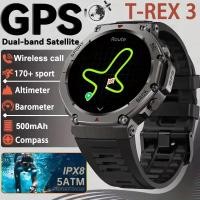 ราคา 2025 ใหม่ GPS สมาร์ทนาฬิกาทหาร Smartwatch ผู้ชาย 5ATM กันน้ํา 170 โหมดกีฬาในตัว GPS BT Call (42655973163)