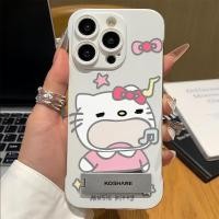 ราคา เคสโทรศัพท์มือถือชุบไฟฟ้า แมวขาวตัวน้อยน่ารักกำลังร้องเพลง สำหรับ iphone11 13 12 Pro 15 16 14 Pro MAX 14 Plus 15 Plus (44311671162)