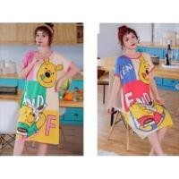 ราคา ชุดนอนเดรส ลายหมีพูห์ (Size สาวอวบ) (6336116410)