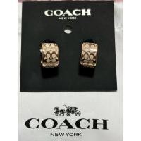 ราคา ต่างหู Coach Signature Enamel Huggie Earrings (28655144072)