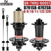 ราคา NOVATEC D791SB D792SB แบริ่งปิดผนึกจักรยาน Hub QR Thru BOOST 24/28/32Hole สําหรับ shimano HG 8 9 10 11 12Speed MTB จักรยานเบรค hub (40812432639)