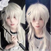 ราคา สีขาวอะนิเมะคอสเพลย์วิกผมสไตล์ญี่ปุ่นสั้นผู้ชายวิกผมสังเคราะห์คอสเพลย์วิกผมสําหรับผู้ชายผู้หญิงคอสเพลย์พรรคสวมใส่ (24533700672)