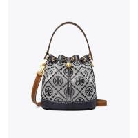 ราคา ✨สด-ผ่อน✨#ToryBurch T MONOGRAM JACQUARD BUCKET BAG #79487กระเป๋าสะพายข้าง ทรงจีบ (17718642265)